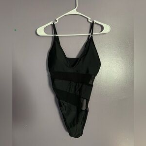Black one piece swimsuit